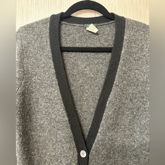 J.Crew Sweater Women S Cardigan Open Front Long Line Knit Lambs Wool - Picture 3 of 6